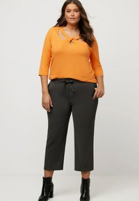 Ulla Popken 7/8 BÜGELFALTEN, ELASTIKBUND, BINDE - Pantalon classique - gray