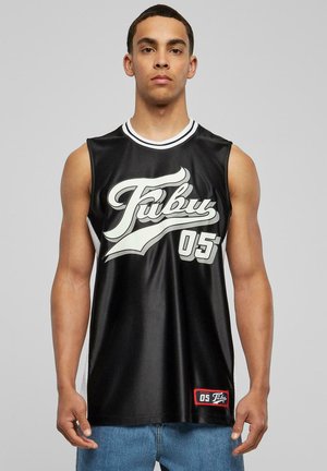 FUBU FM232-001 2 VARSITY TANK - Toppi - black/white