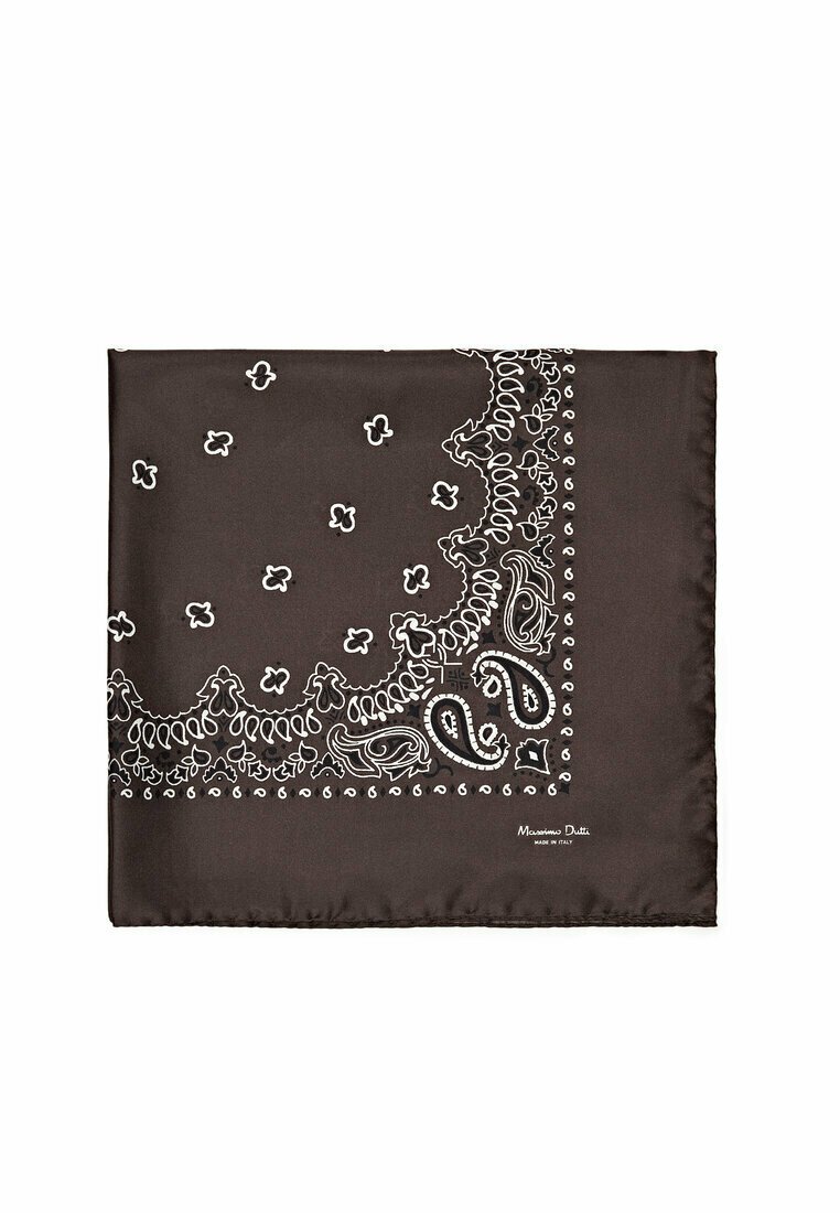 Massimo Dutti PAISLEY PRINT Scarf dark brown Zalando.co.uk