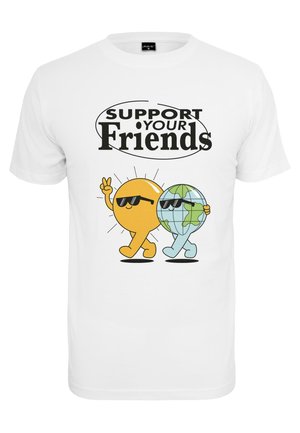 SUPPORT YOUR FRIENDS - Print T-shirt - white