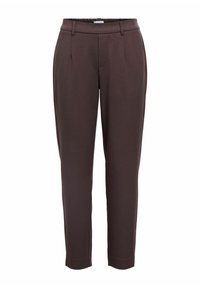 OBJLISA SLIM PANT - Trousers - seal brown