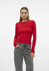 Vero Moda VMCHLOE SHORT - Longsleeve - salsa