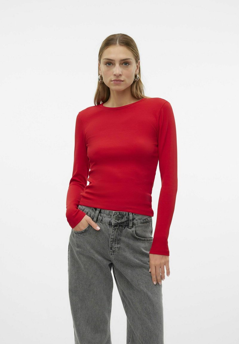 Vero Moda VMCHLOE SHORT - Longsleeve - salsa