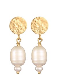 Elli DAINTY BEACH STRUCTURED - Boucles d'oreilles - gold-coloured
