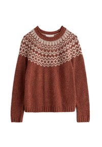 Seasalt Cornwall PORT KINNIS  - Svetr - brown wag tail burnt umber aran