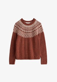 Vybráno, brown wag tail burnt umber aran