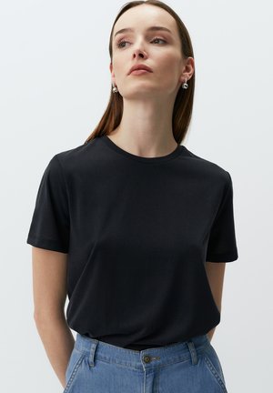 STRAIGHT FIT CREW NECK SHORT SLEEVED - T-shirt basic - black