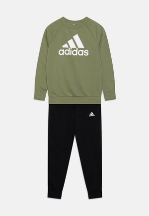 KIDS UNISEX SET - Pantaloni sportivi - tent green/white