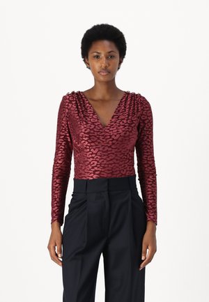 ELIZABETH - Top s dlhým rukávom - burgundy rose