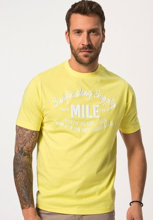 SHORT SLEEVE CHEST ROUND NECK - T-shirt print - lime green