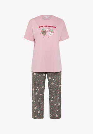 Yours Clothing, WOMEN'S PYJAMAS SET - Nattøj sæt - light pink