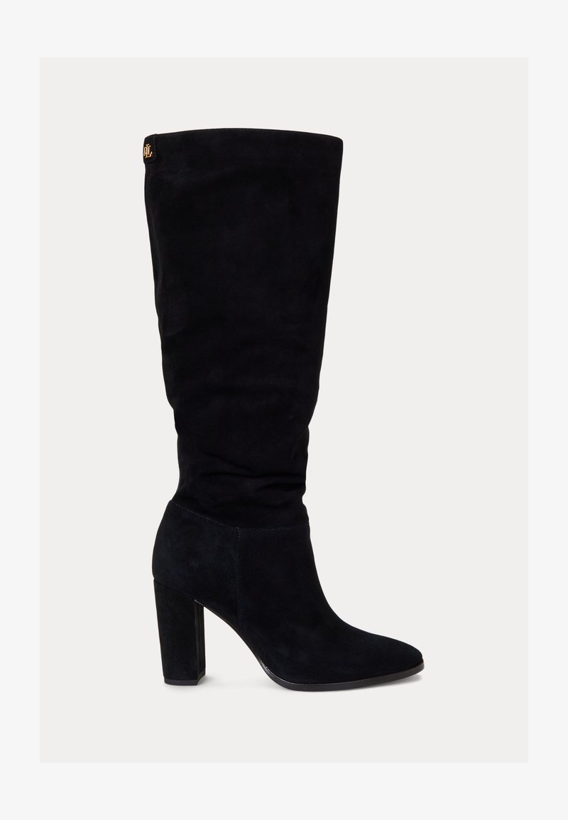 Lauren Ralph Lauren ARTIZAN SUEDE TALL BOOT - Čizme s visokom petom - black
