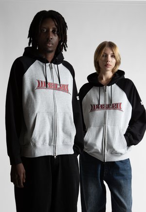 PUSHER BOXY ZIP UNISEX - Sweat zippé - black/ash grey