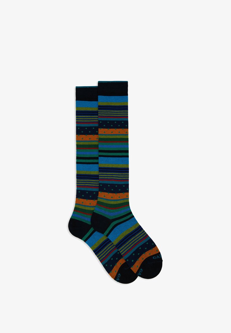 Gallo WITH STRIPES AND POLKA DOTS - Knee high socks - navy royal