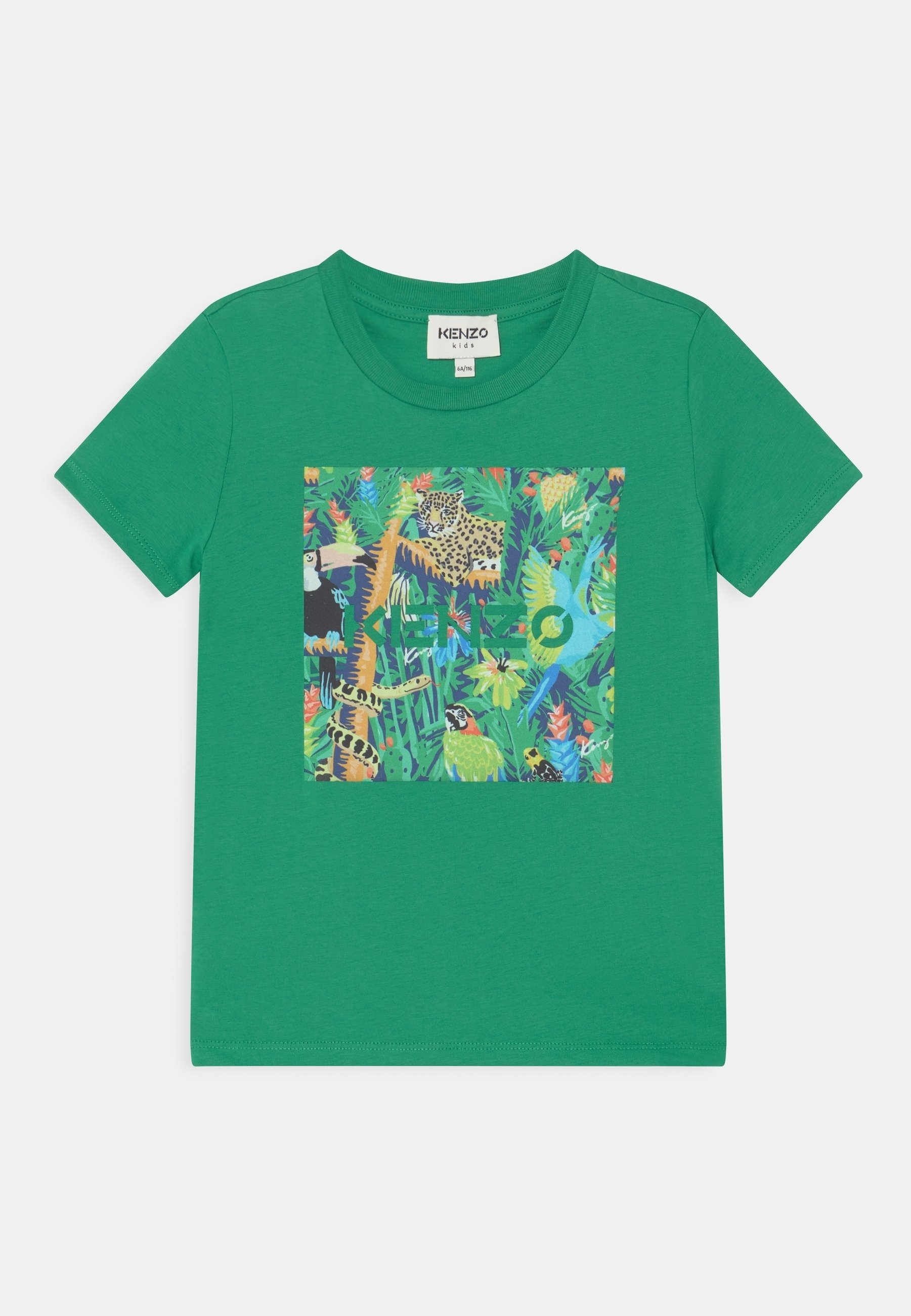 KENZO kids SHORT SLEEVES TEE UNISEX Camiseta estampada green