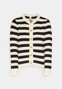 YASSIRIKA CARDIGAN - Vesta na kopčanje - birch stripe/black stripe