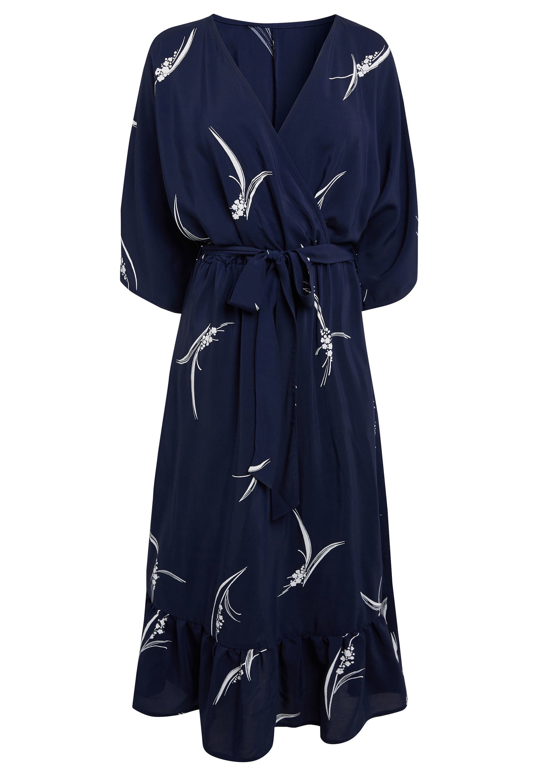 next navy print dress