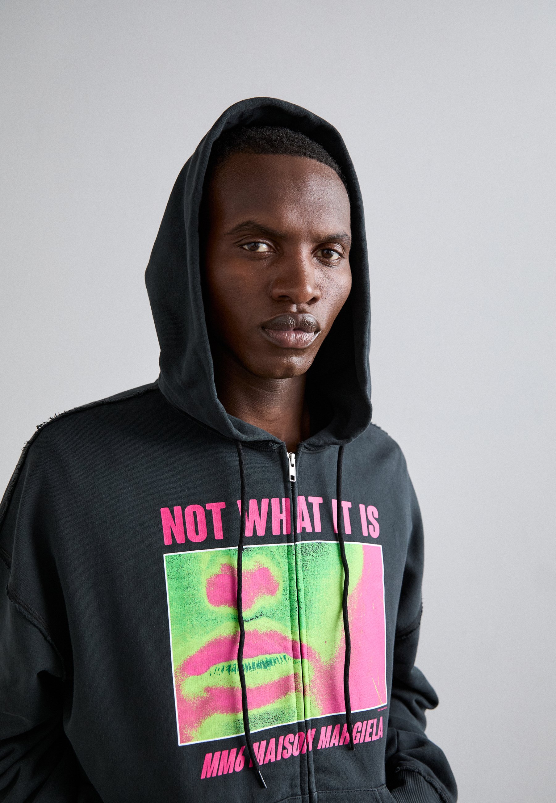 MM6 Maison Margiela Zip-up sweatshirt - black - Zalando.co.uk