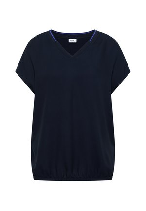 Cecil, KURZARM BLUSENSHIRT MIT STRUKTURMIX - Blouse - urban dark blue