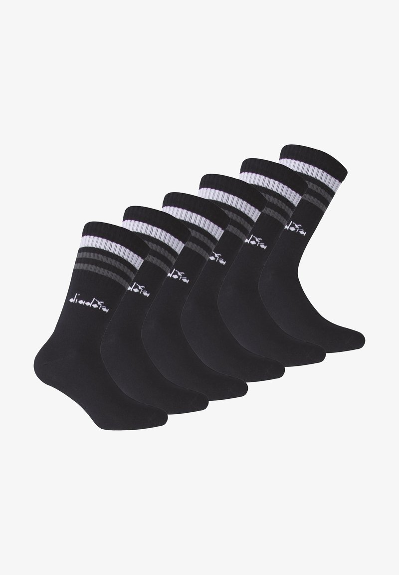 Diadora UNISEX TENNIS 6 ER PACK LOGO STREIFEN - Sports socks - dunkelblau