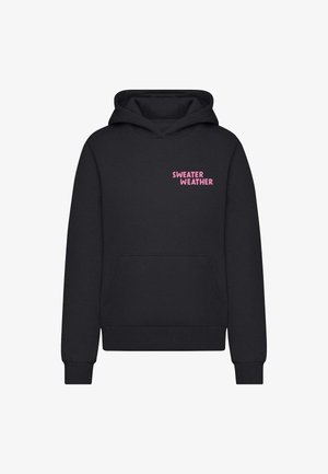 Mister Tee, SWEATER WEATHER FLUFFY HOODY - Kapuutsiga pusa - black