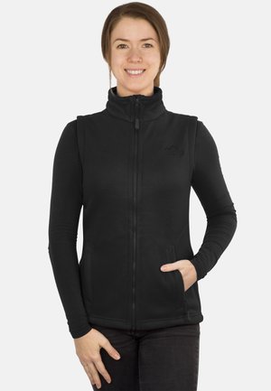 Ärmellose weste mit Seitentasche und Stehkragen Winterweste Bodywarmer - Waistcoat - schwarz