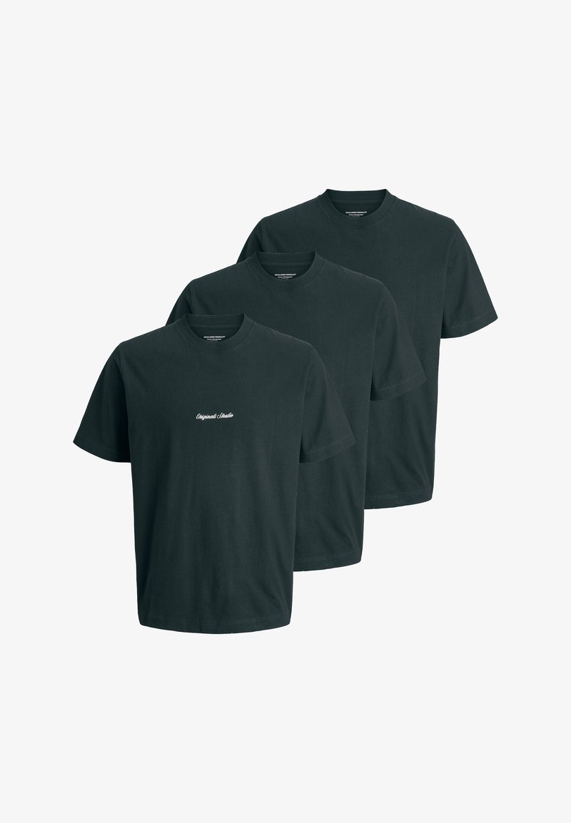 Jack & Jones 3ER PACK NORREBRO - T-shirts basic - forest river