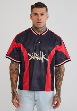 SIKSILK, FOOTBALL T-SHIRT. - T-Shirt print - black red