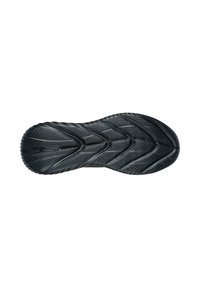 Suola di scarpa in gomma nera con superficie testurizzata, caratterizzata da un motivo a onde e piccole perforazioni per aderenza e flessibilità.