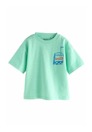 Next REGULAR FIT - SHORT SLEEVE GRAPHIC - Marškinėliai su spaudiniu - blue croissant