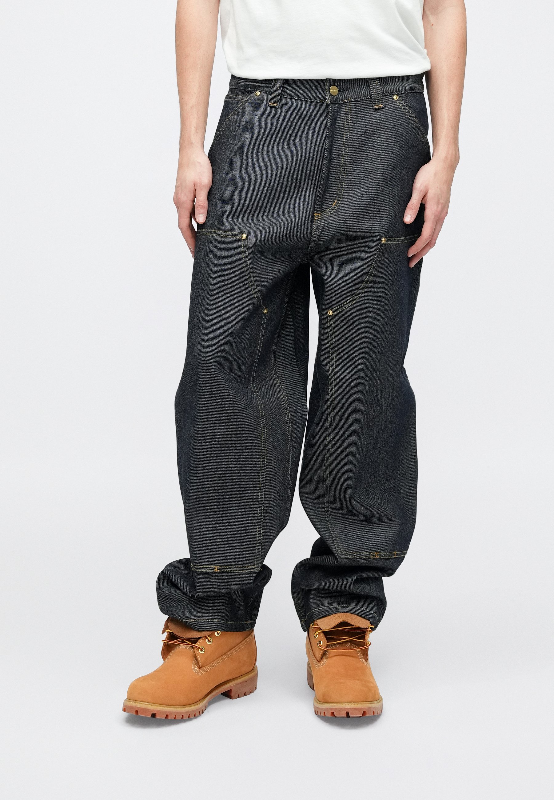 Carhartt WIP DOUBLE KNEE PANT - Relaxed fit jeans - blue rigid