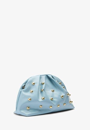 Manfield, MANFIELD HELLBLAUE CLUTCH MIT GOLDFARBENEN NIETEN - Clutch - blau
