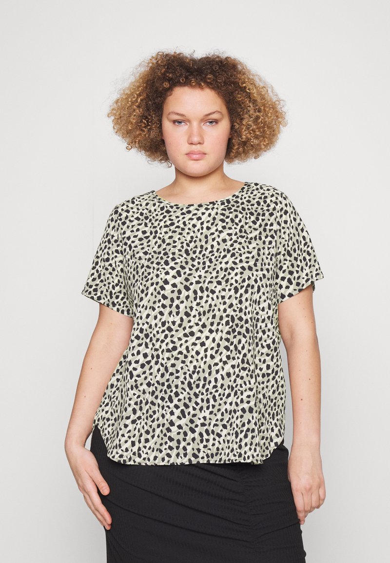 ONLY Carmakoma CARVICA LIFE  - T-shirt med print - seagrass