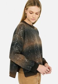 LIU JO WITH SEQUINS - Maglione - dark brown