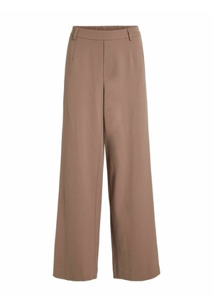 VILA VIVARONE HW WIDE NOOS - Stoffhose - brown lentil