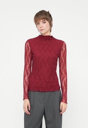 NOE HIGH NECK  - Top s dlhým rukávom - merlot red