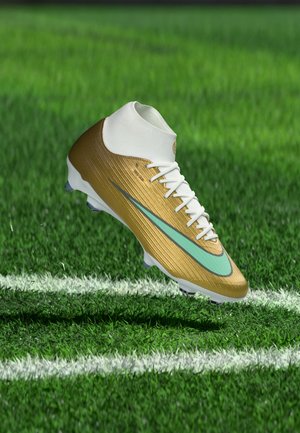 Nike Performance, SUPERFLY 11 ACADEMY FG/MG UNISEX - Scarpe da calcio per erba sintetica - metallic gold-coloured/clear jade