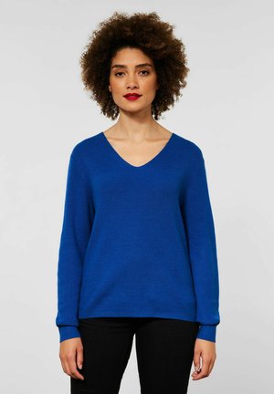 MIT V AUSSCHNITT - Trui - blau