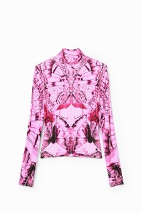 Desigual Top s dlouhým rukávem - rosa desierto