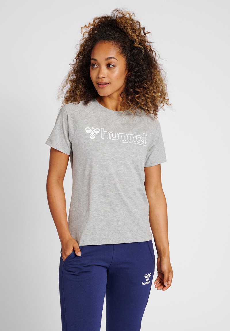 Hummel - HMLNONI 2 0 - T-shirt print - grey melange, Vergroten