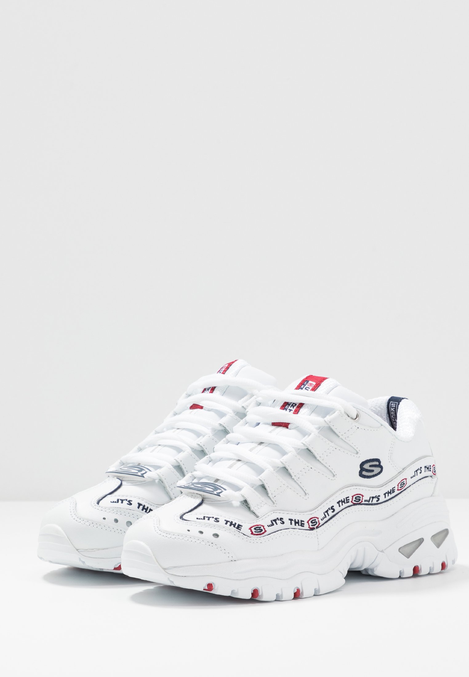 Skechers Sport ENERGY Joggesko whitenavyredmetallic Skechers Sport CLEATS Joggesko white Zalando.no
