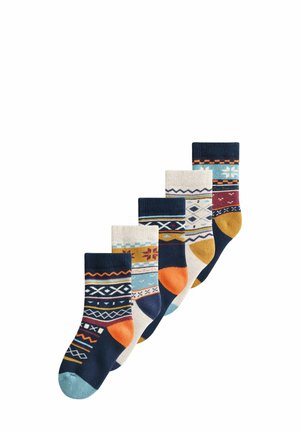 RICH 5 PACK  - Calcetines - navy blue fairisle