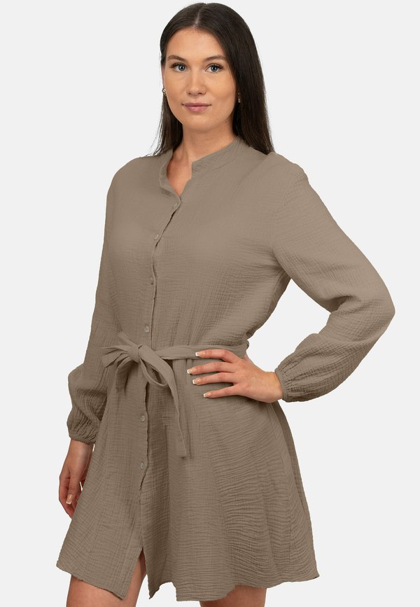 Blusenkleid - taupe