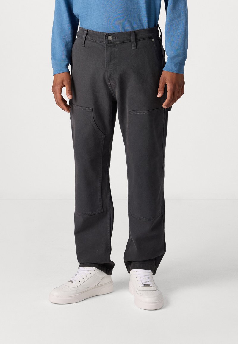 Hollister Co. LOOSE DOUBLE KNEE - Džínsy voľného strihu - asphalt