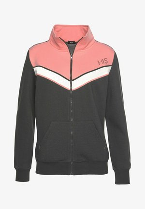 H.I.S Trainingsjacke - anthrazit/rosa