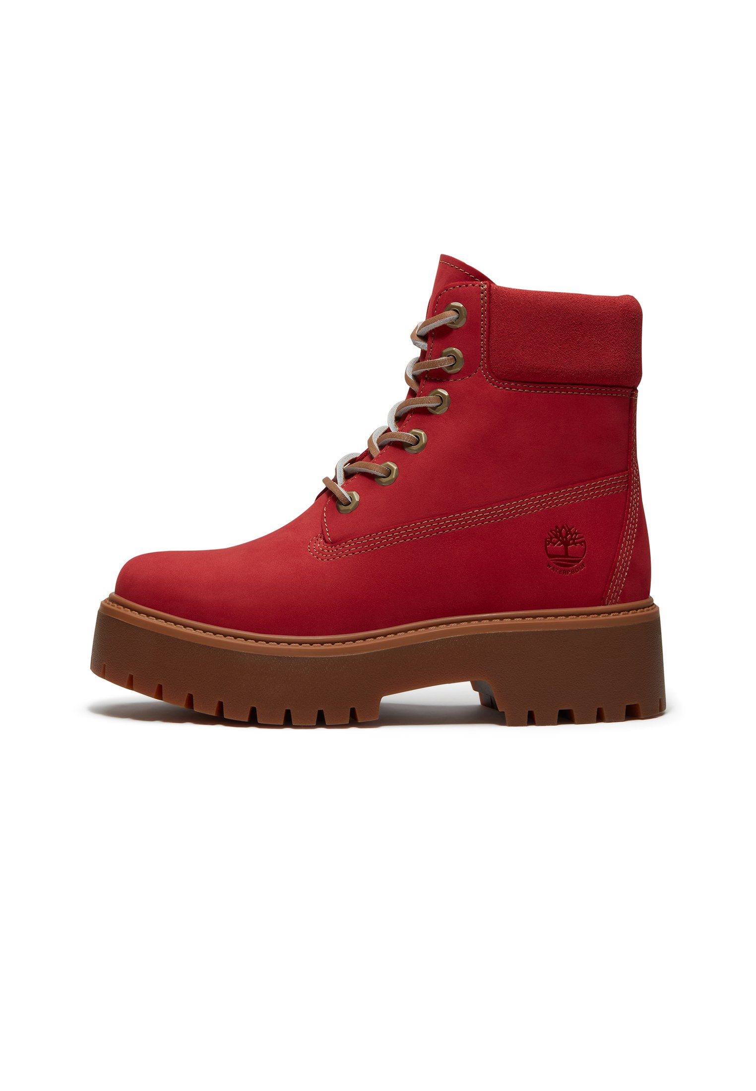 Timberland STREET - Šněrovací kotníkové boty - medium red