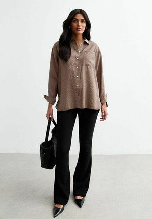 LONG SLEEVE POCKET - Chemisier - dark brown