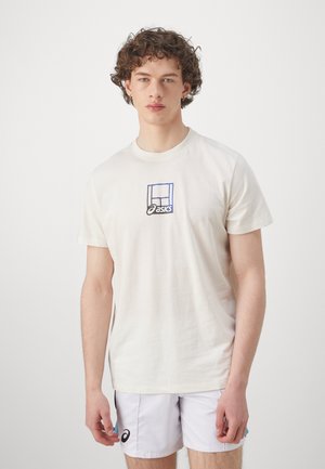 ASICS COURT CORE GRAPHIC TEE - T-Shirt print - cream