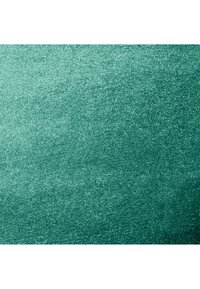 Teal glitter material with a smooth, shiny texture, featuring fine metallic particles throughout the surface.