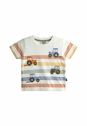 REGULAR FIT - APPLIQUÉ STRIPE  - T-shirt med print - cream tractor